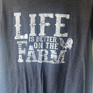 Life is better on farm tshirt